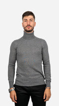 Camisola de Gola Alta Cinzenta