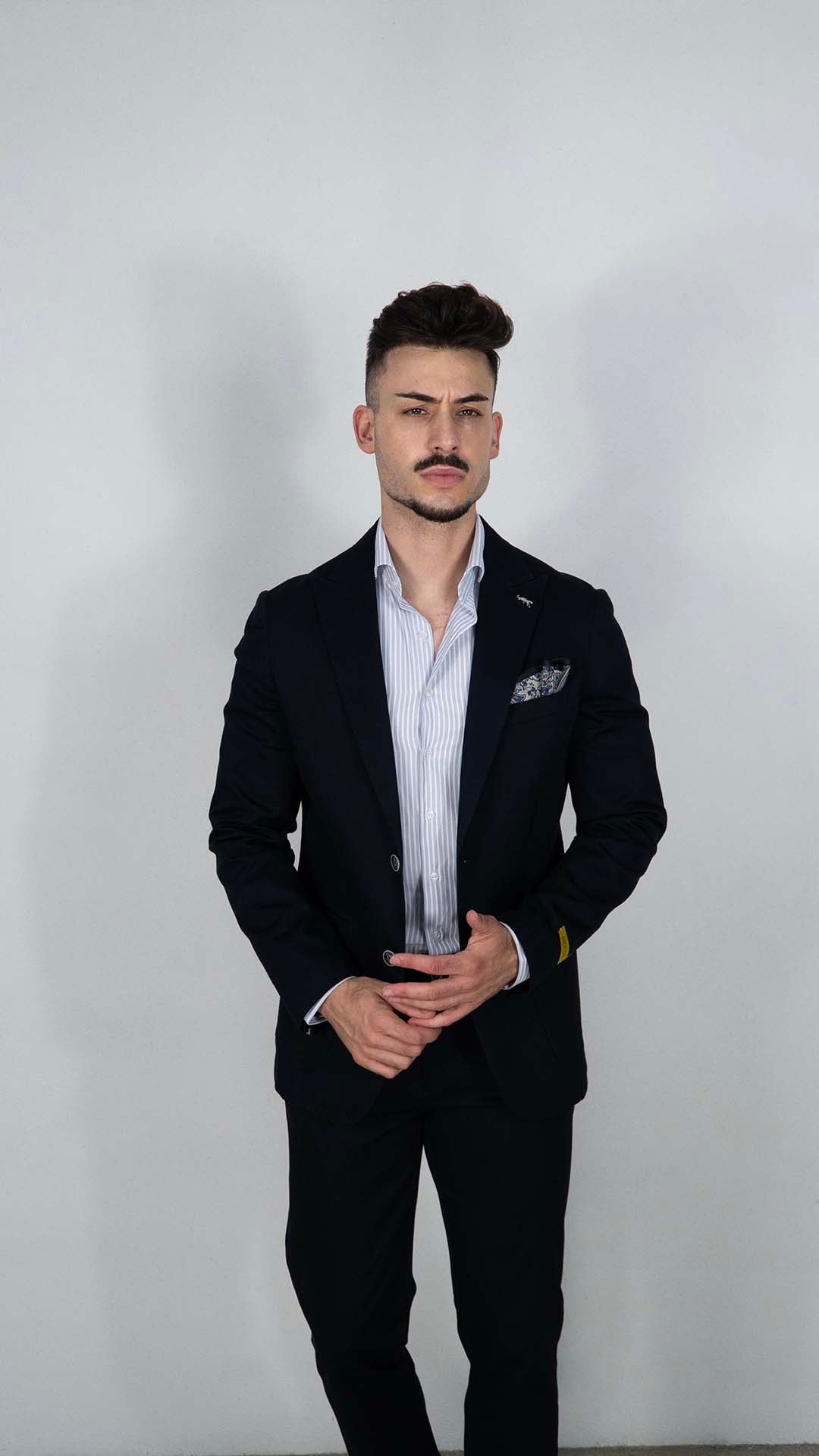 Blazer com Lenço Azul Marinho