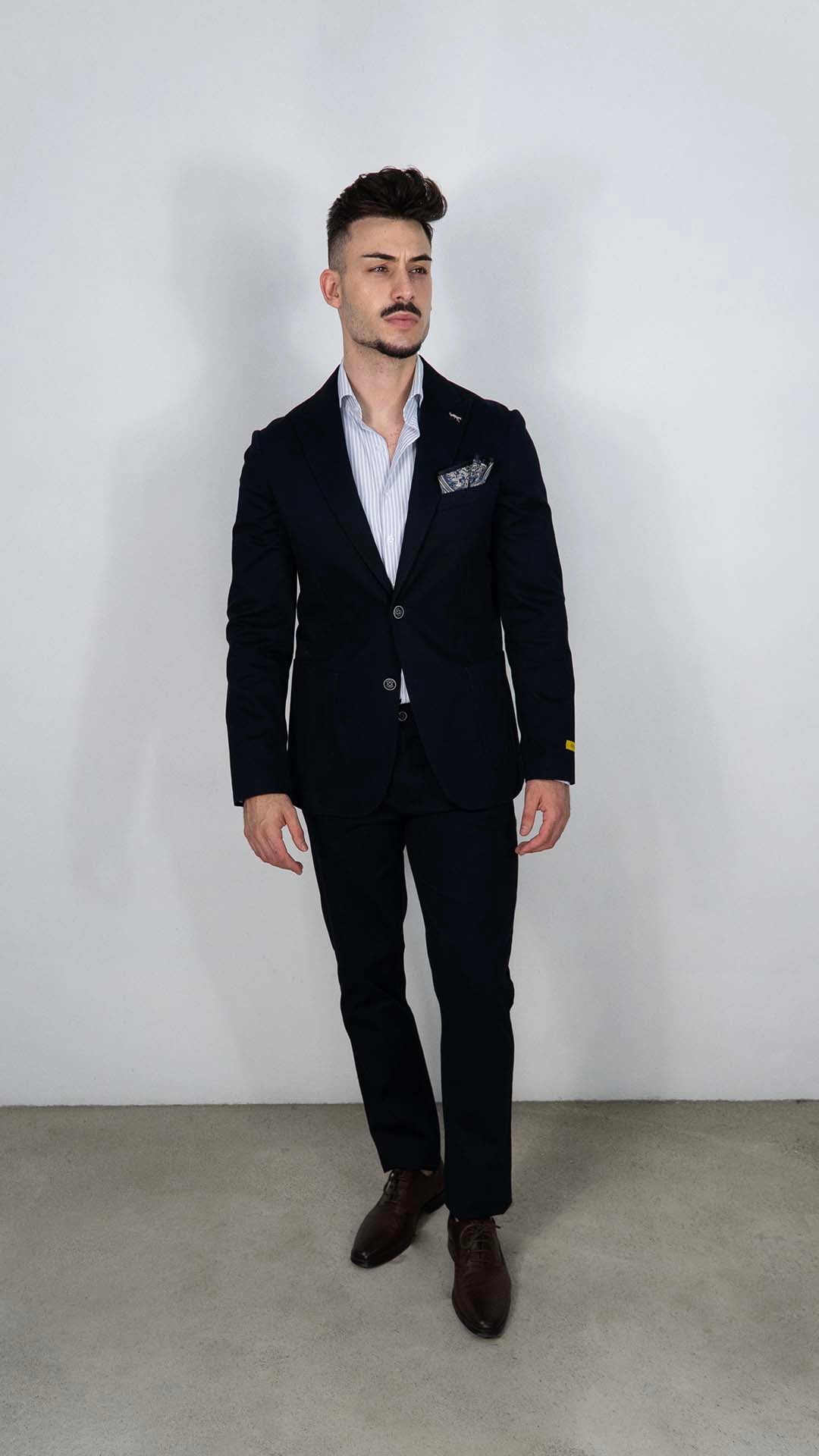 Blazer com Lenço Azul Marinho