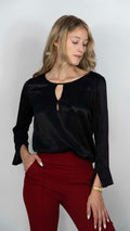 Camisola Preta Com Abertura