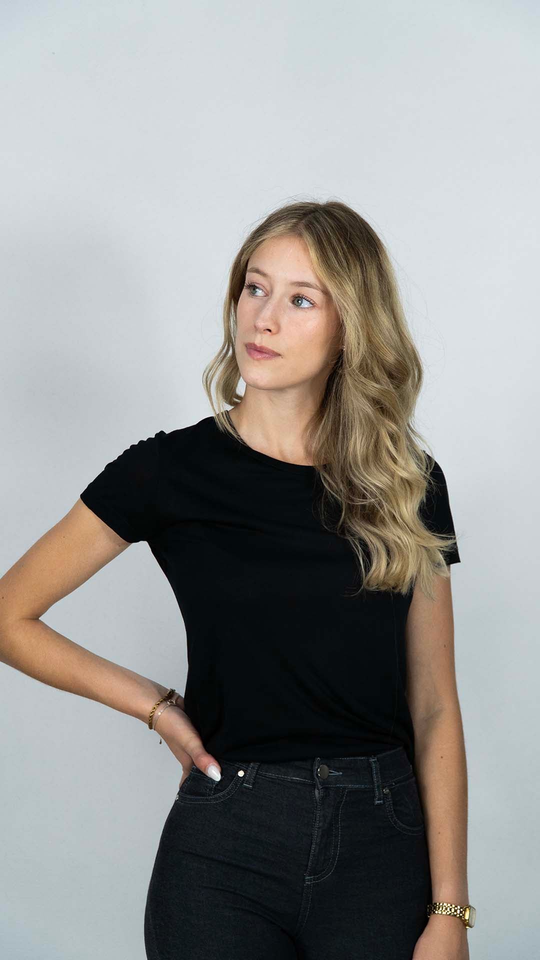 Camisola Preta Com Laço
