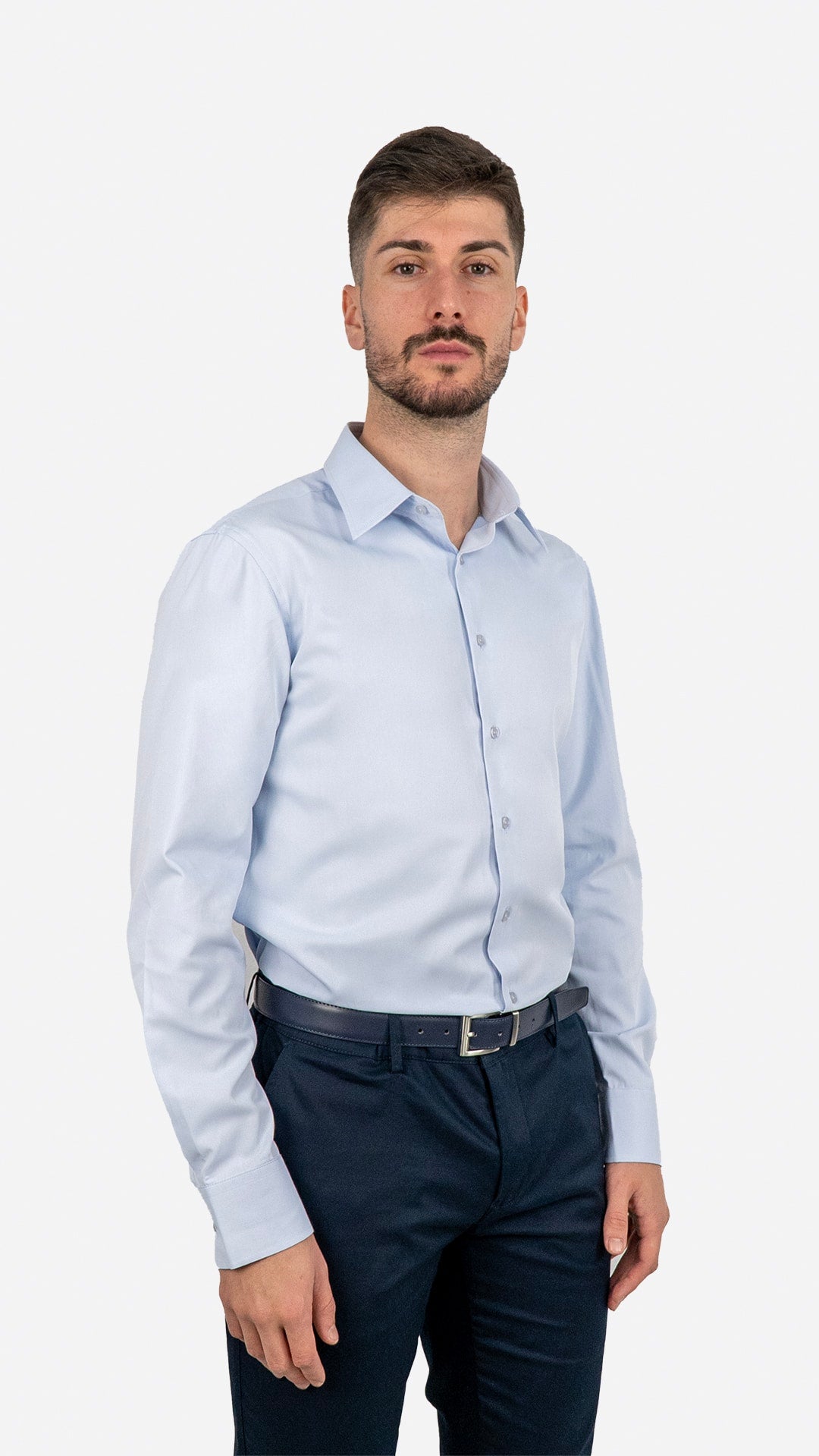 Camisa Clássica Regular Azul Claro