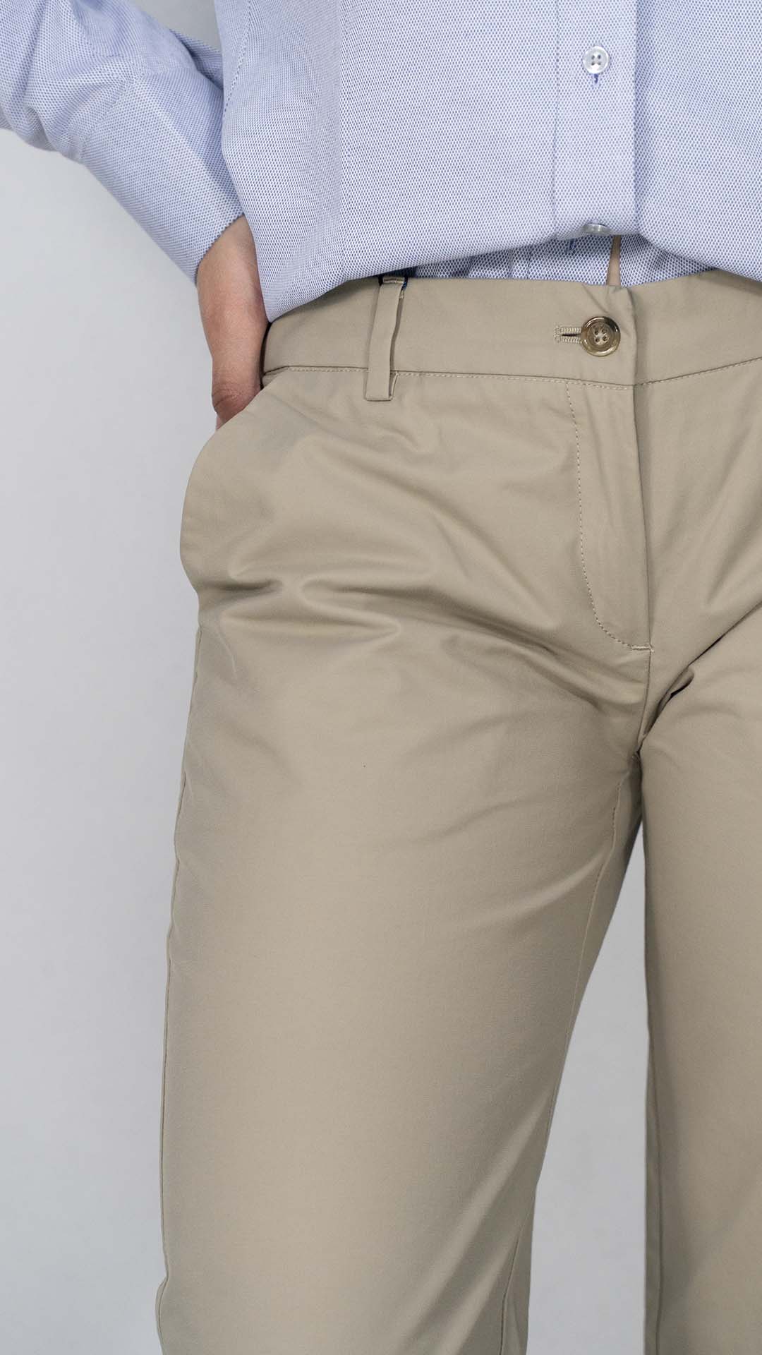 Calça Bege Sarja