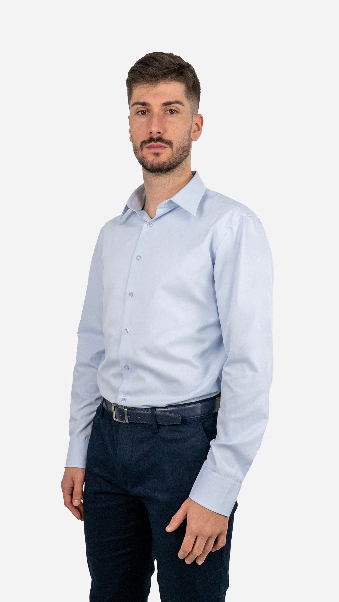 Camisa Clássica Regular Azul Claro