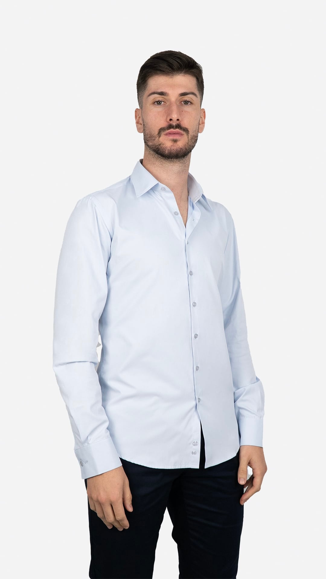 Camisa Clássica Slimfit Azul