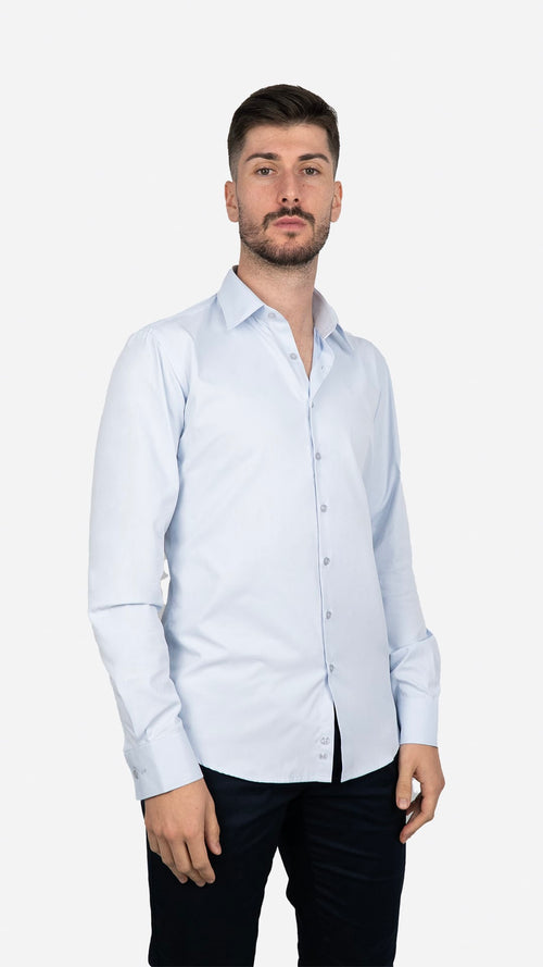 Camisa Clássica Slimfit Azul