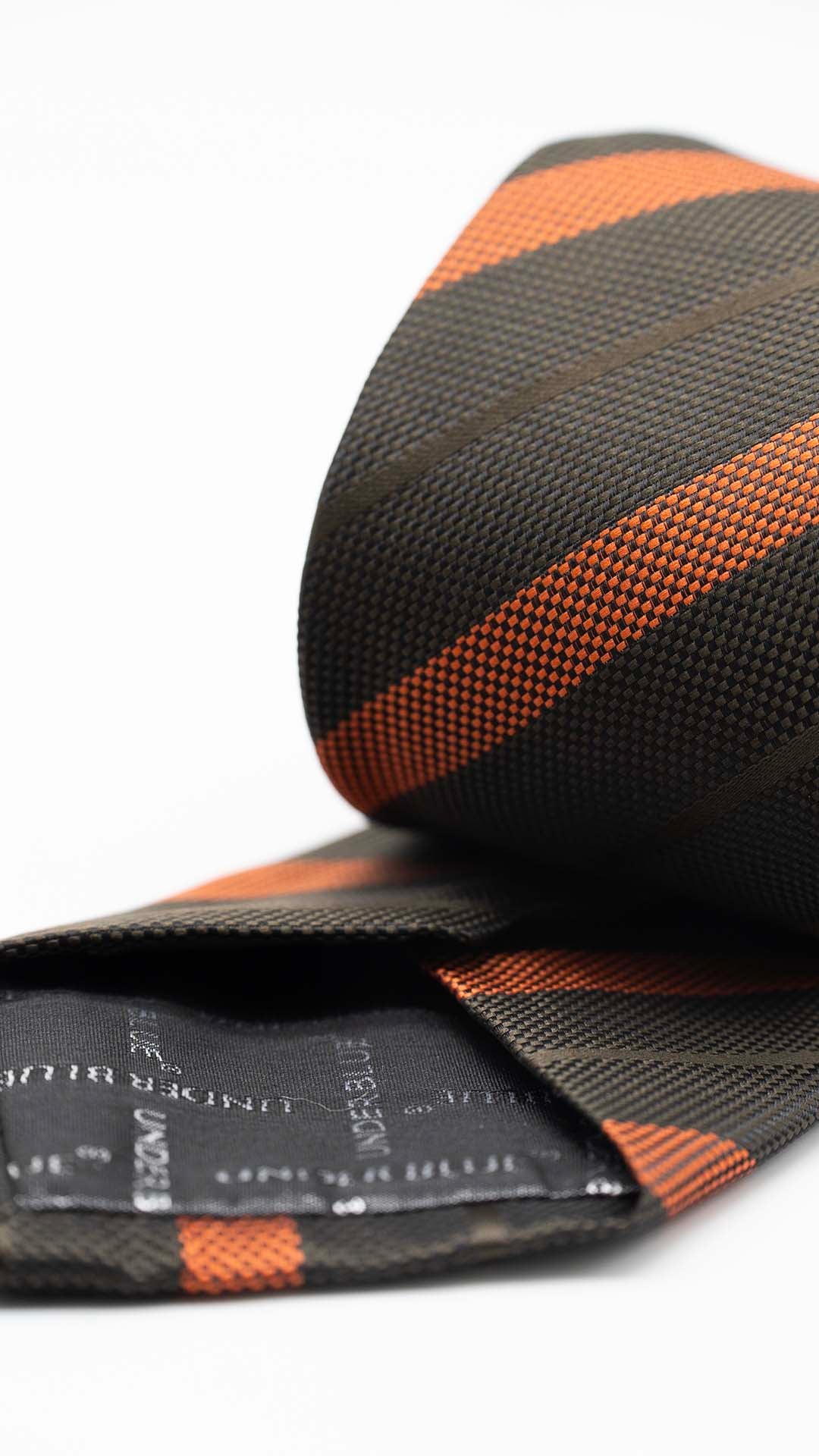 Gravata Regular Castanha e Laranja