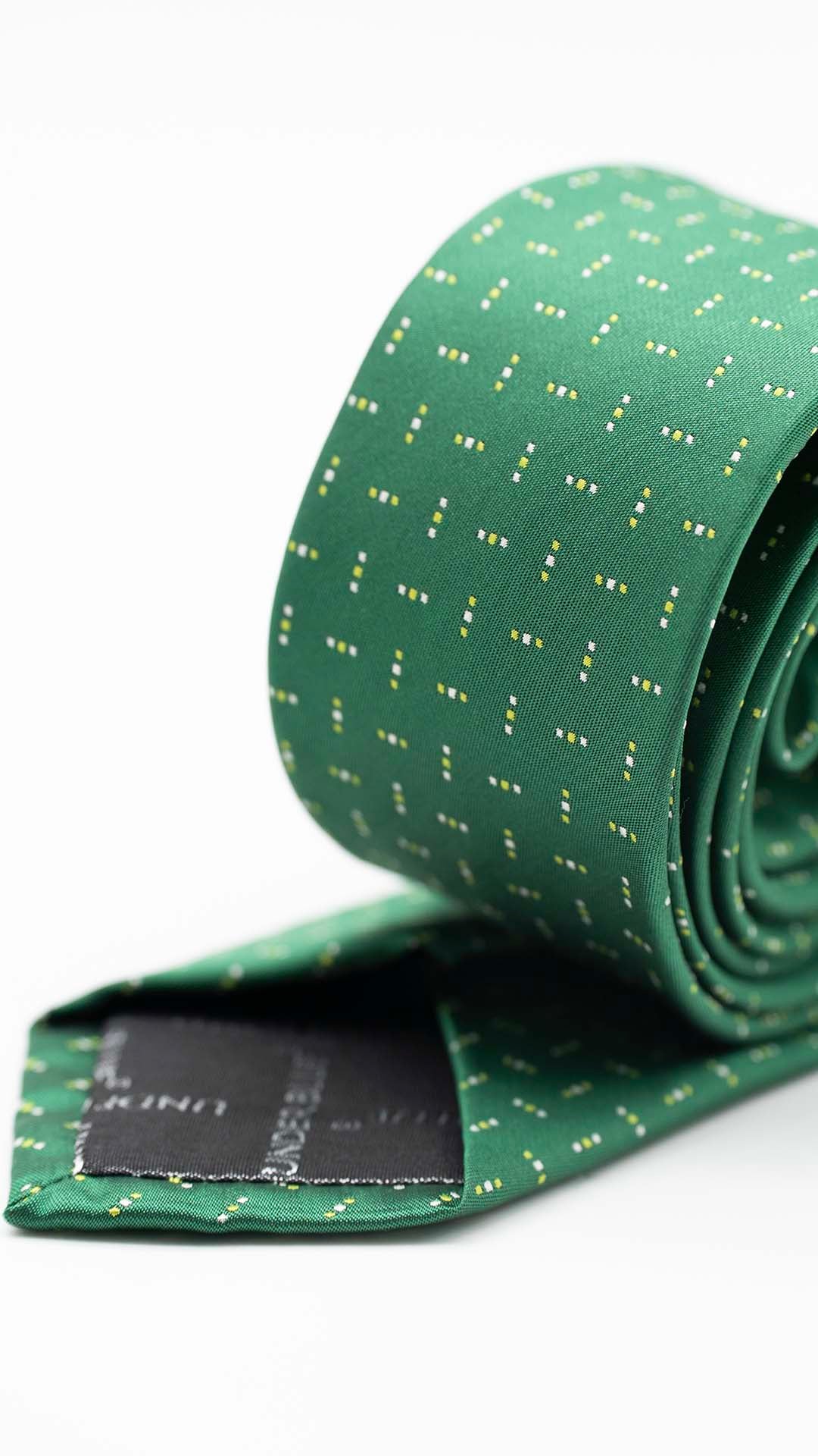 Gravata Skinny Verde Esmeralda Com Padrão