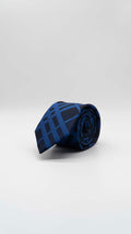 Gravata Regular Azul Com Padrão