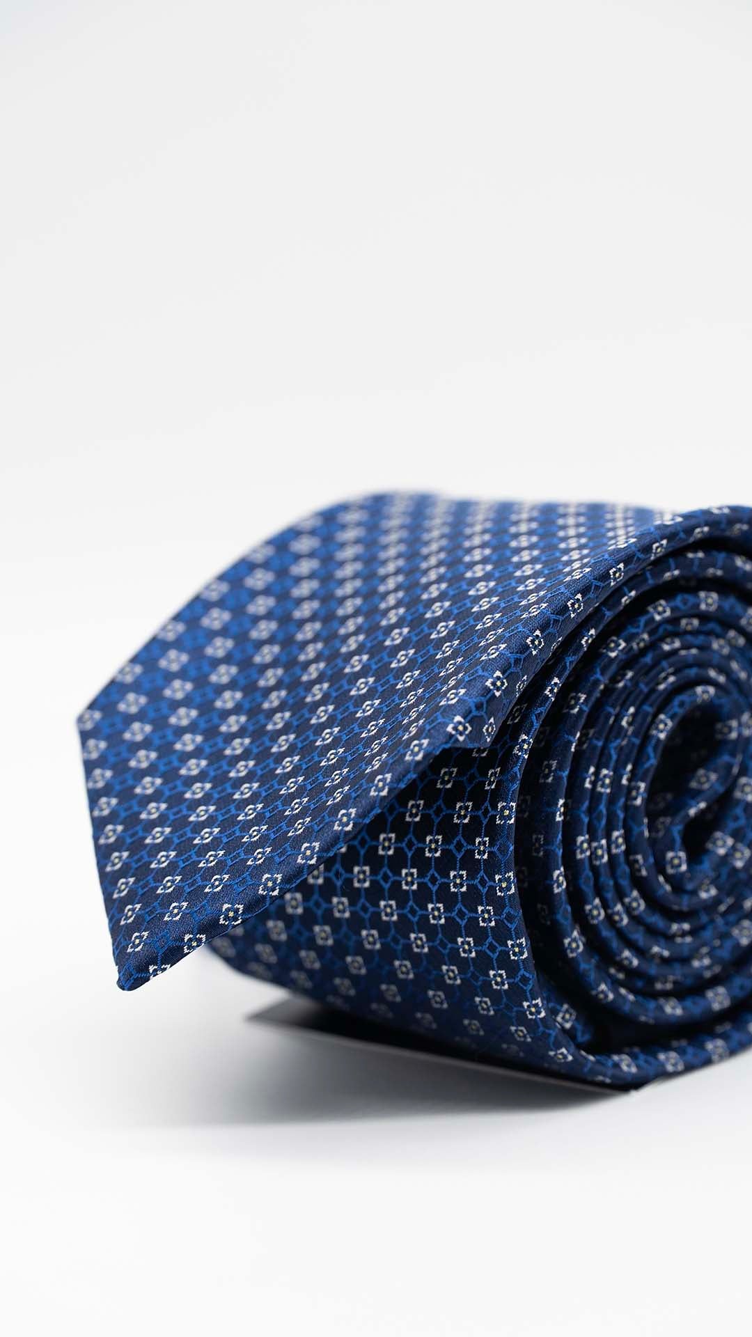 Gravata Azul Royal Com Padrão