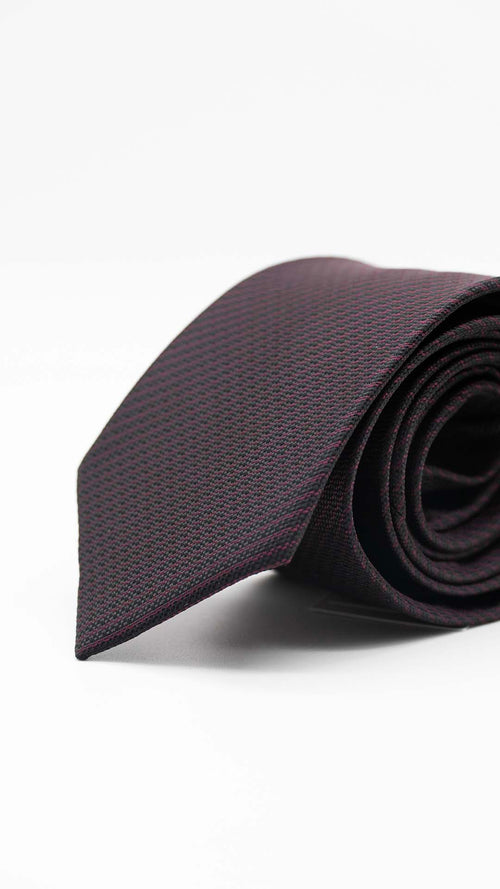 Krawatte Regular Bordeaux und Schwarz