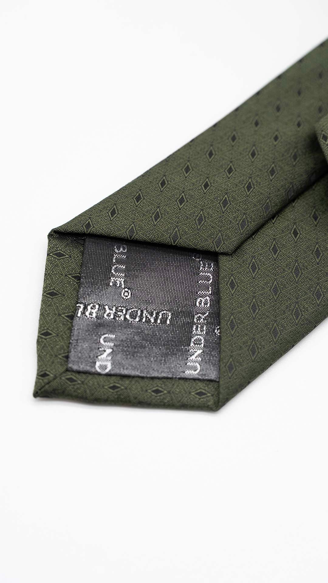 Gravata Skinny Verde Tropa Com Padrão