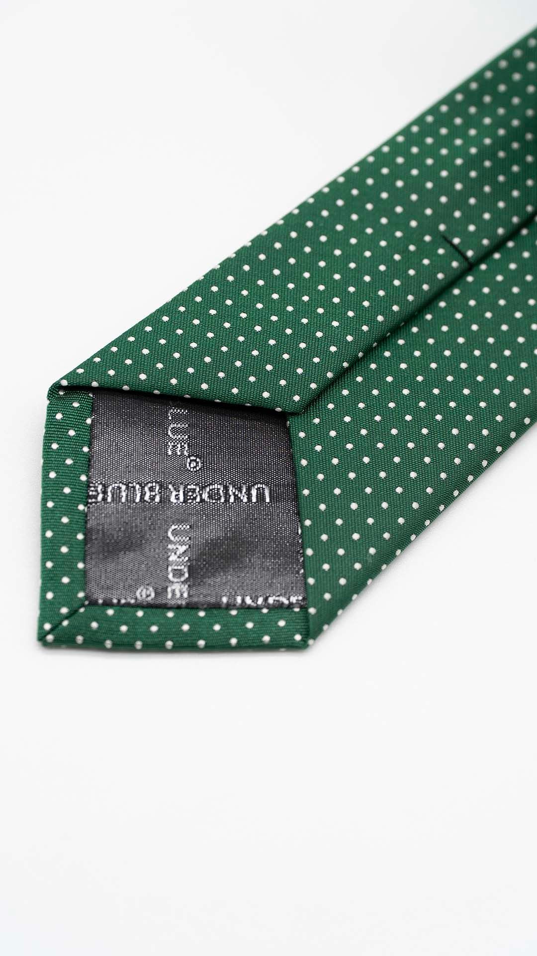 Gravata Skinny Verde Com Bolinhas
