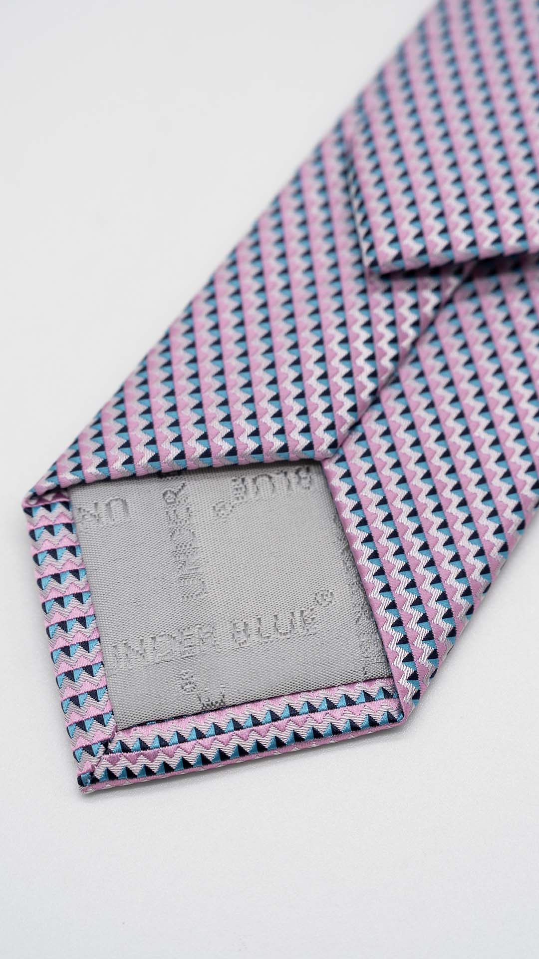Gravata Skinny Rosa e Azul