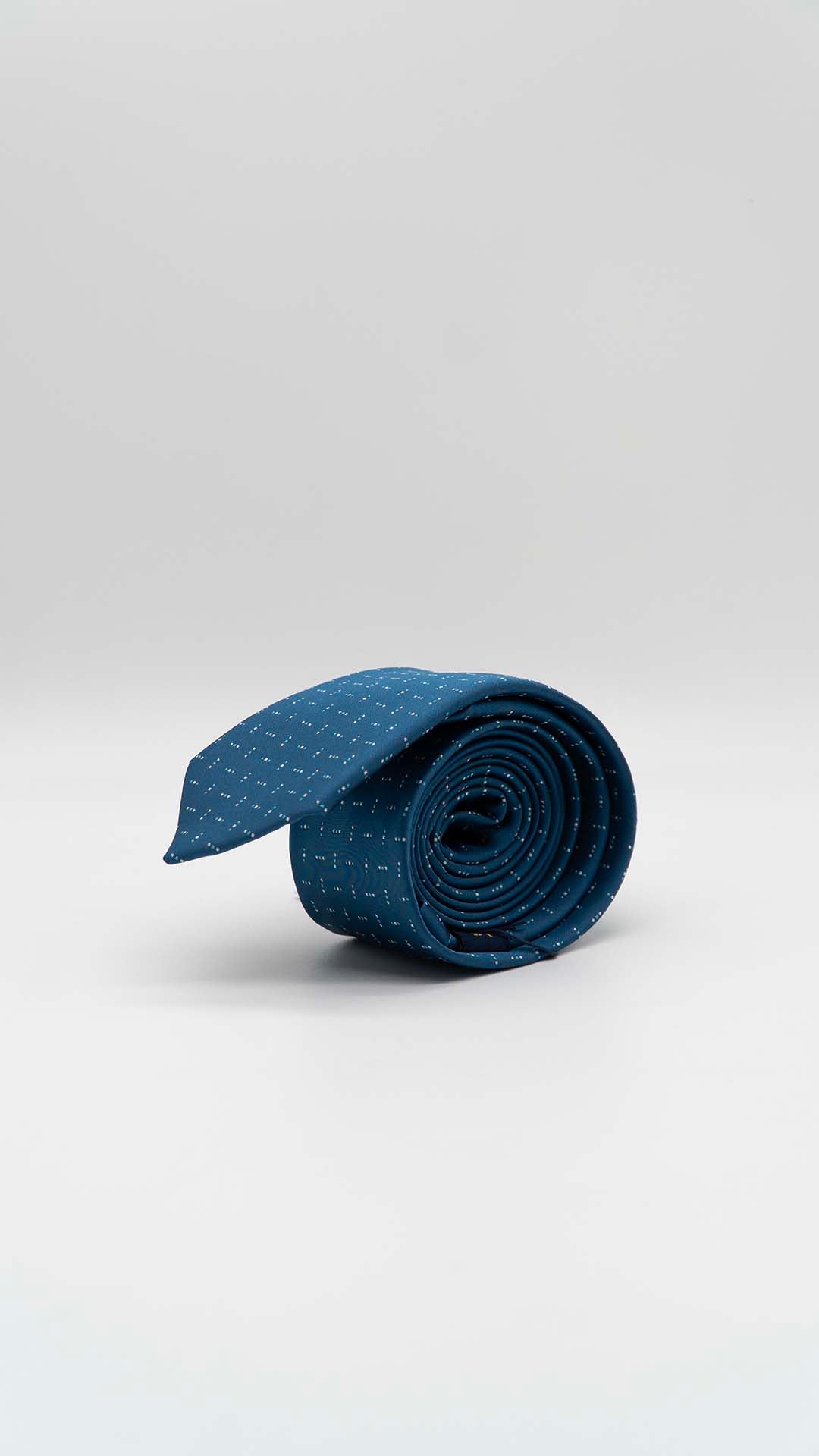 Gravata Skinny Azul Turquesa Com Padrão
