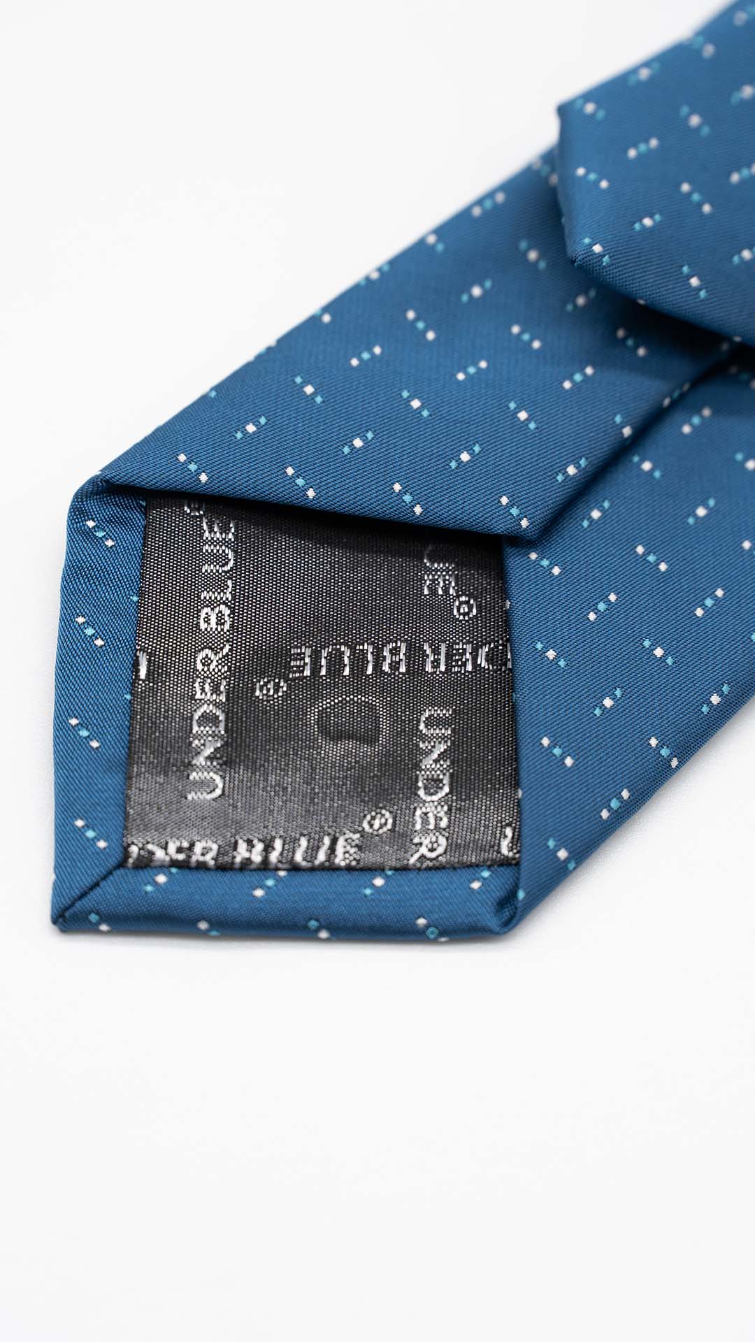 Gravata Skinny Azul Turquesa Com Padrão
