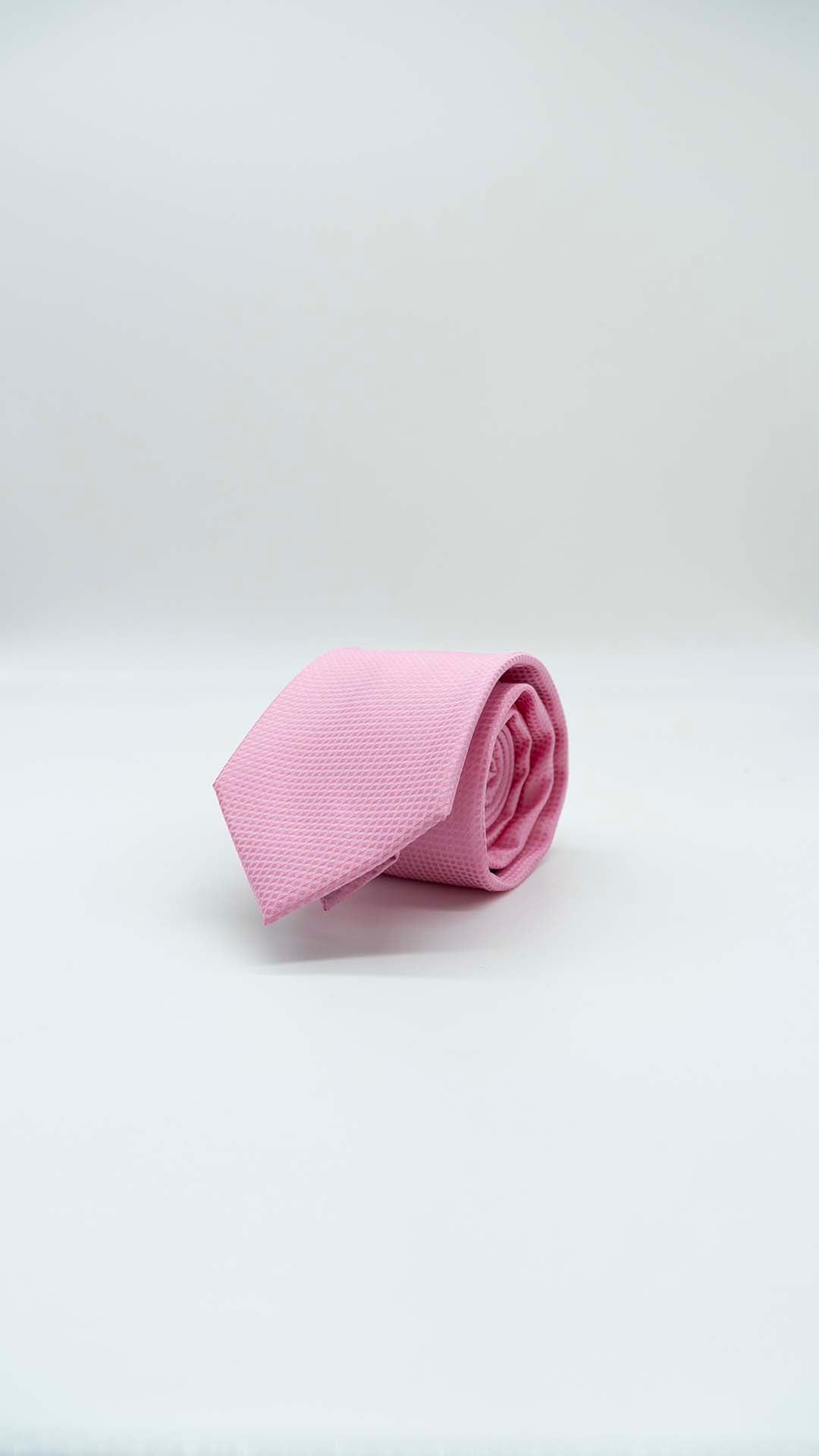 Gravata Regular Rosa Bebé Com Padrão