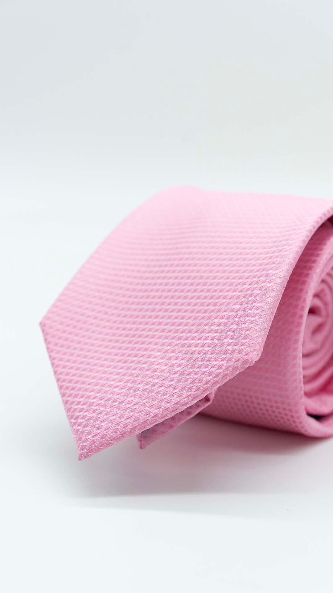 Gravata Regular Rosa Bebé Com Padrão