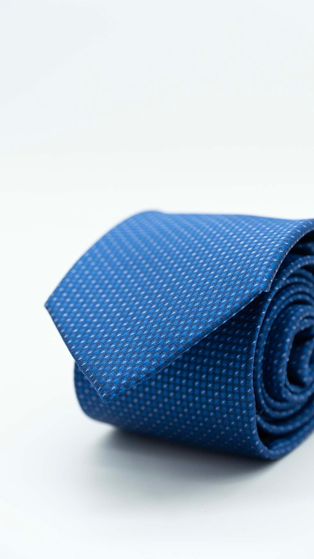 Gravata Regular Azul Royal Com Padrão