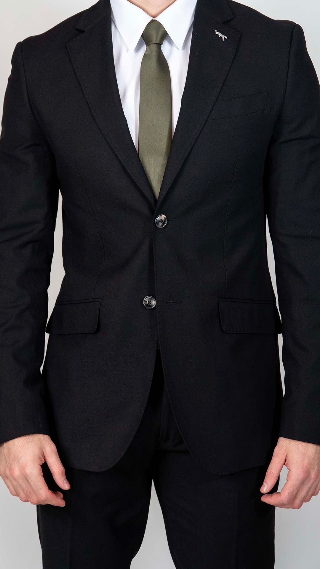 Fato Preto Extra Slim Fit