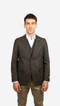 Blazer Xadrez Castanho Escuro