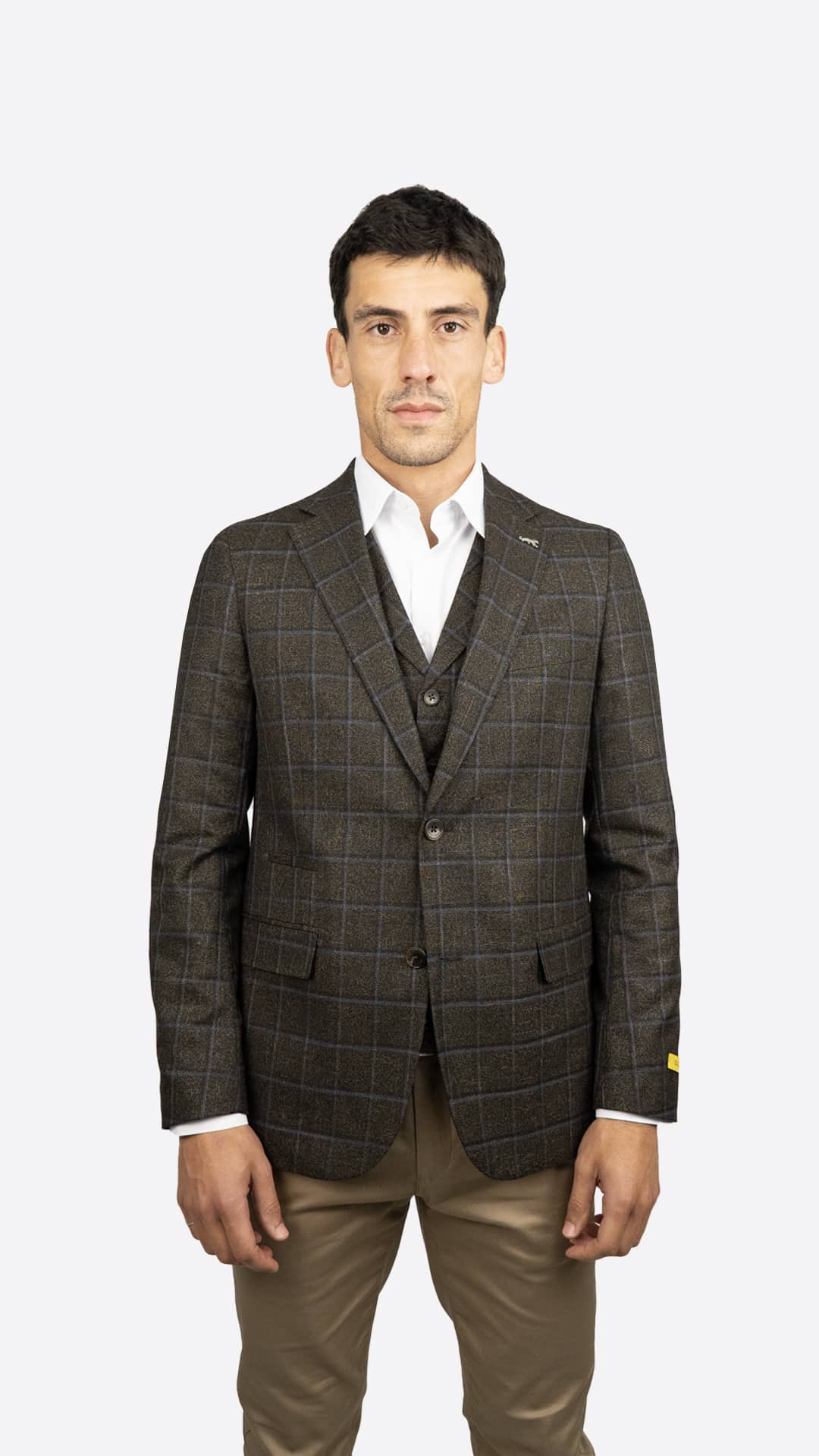 Blazer Xadrez Castanho Escuro