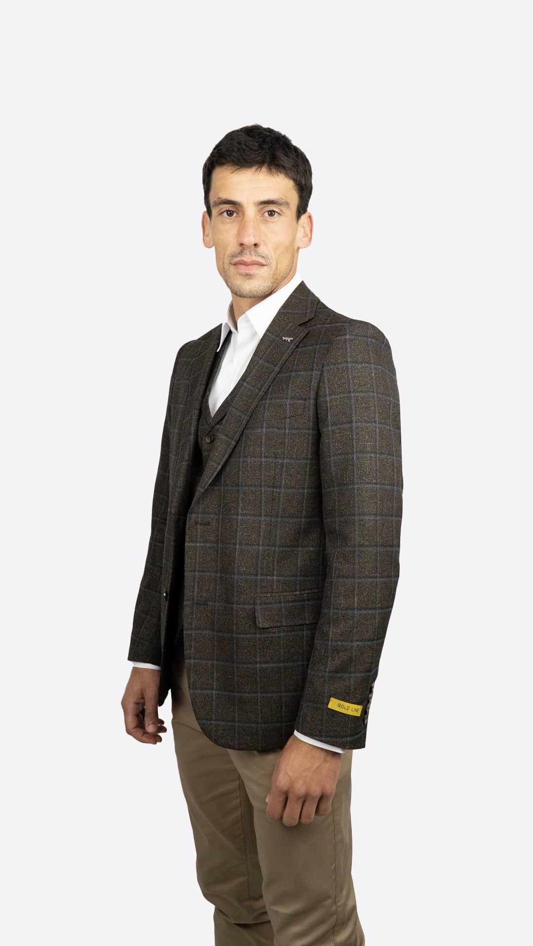 Blazer Xadrez Castanho Escuro