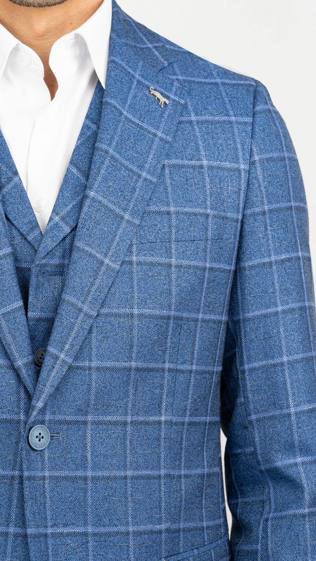 Blazer Xadrez Azul