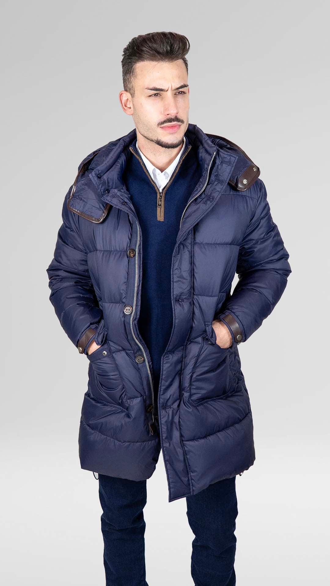 Parka Azul Marinho Acolchoada