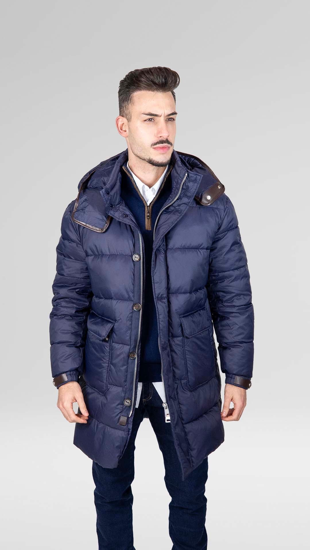 Parka Azul Marinho Acolchoada