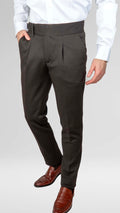 Calça de Fato Castanha Com Fivela