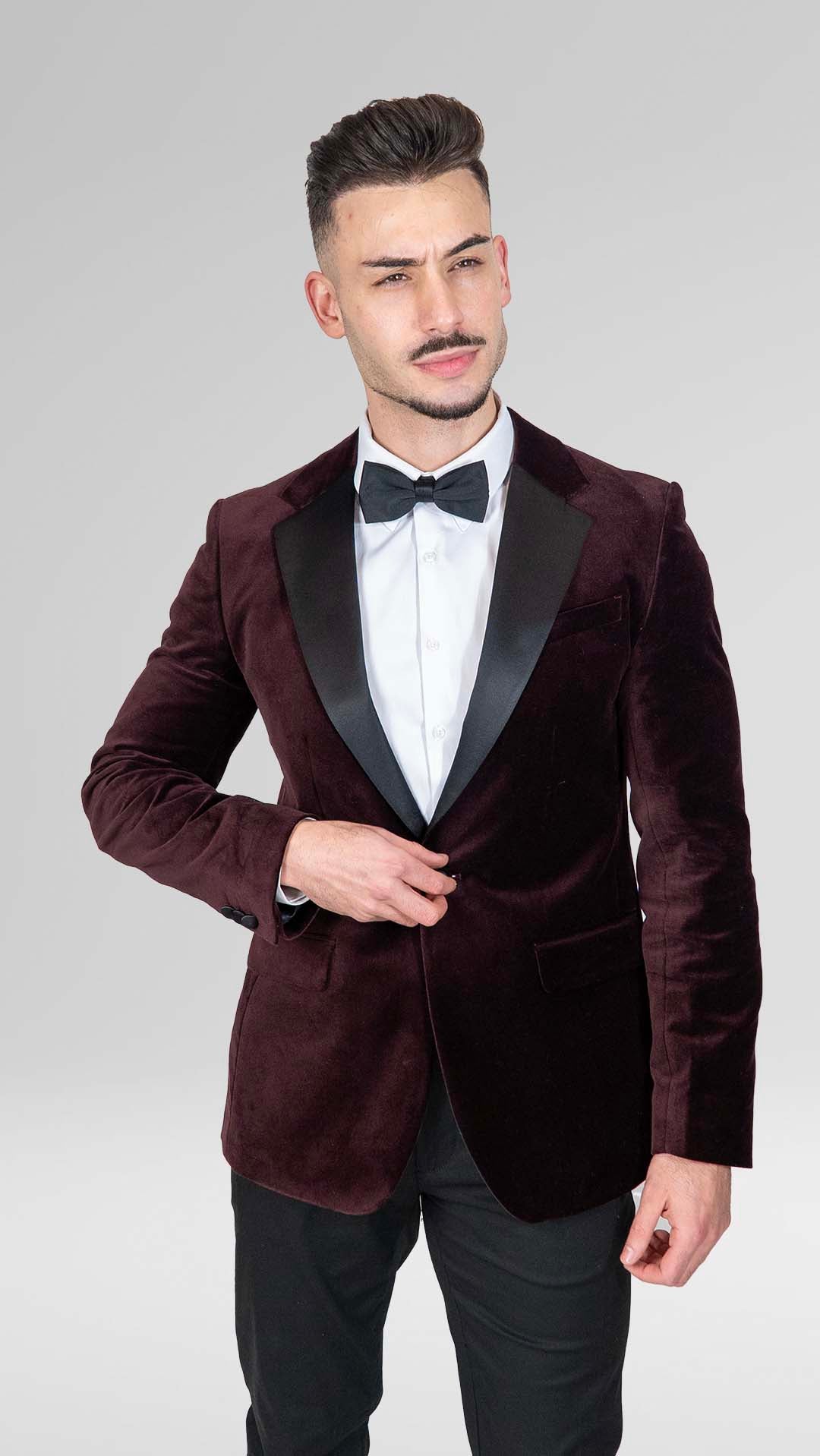 Blazer de Veludo Burgundy