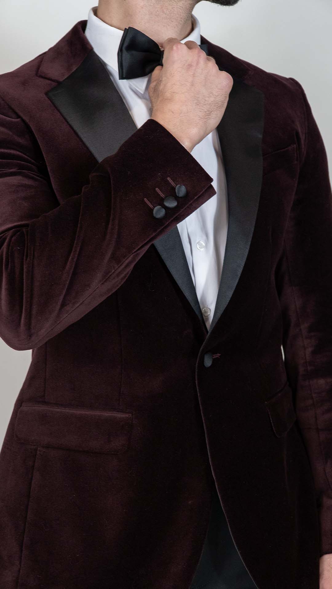 Blazer de Veludo Burgundy