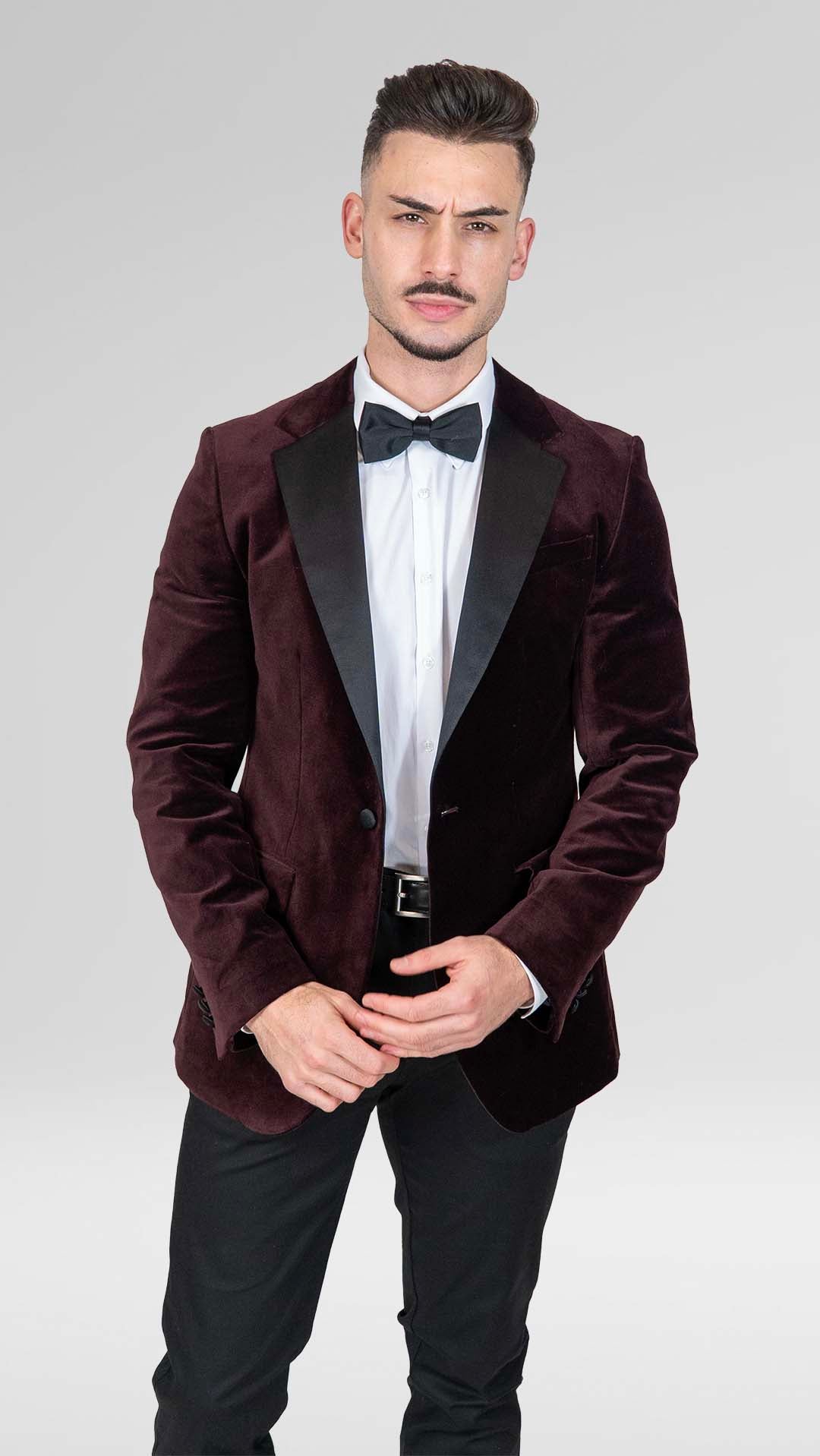 Blazer de Veludo Burgundy