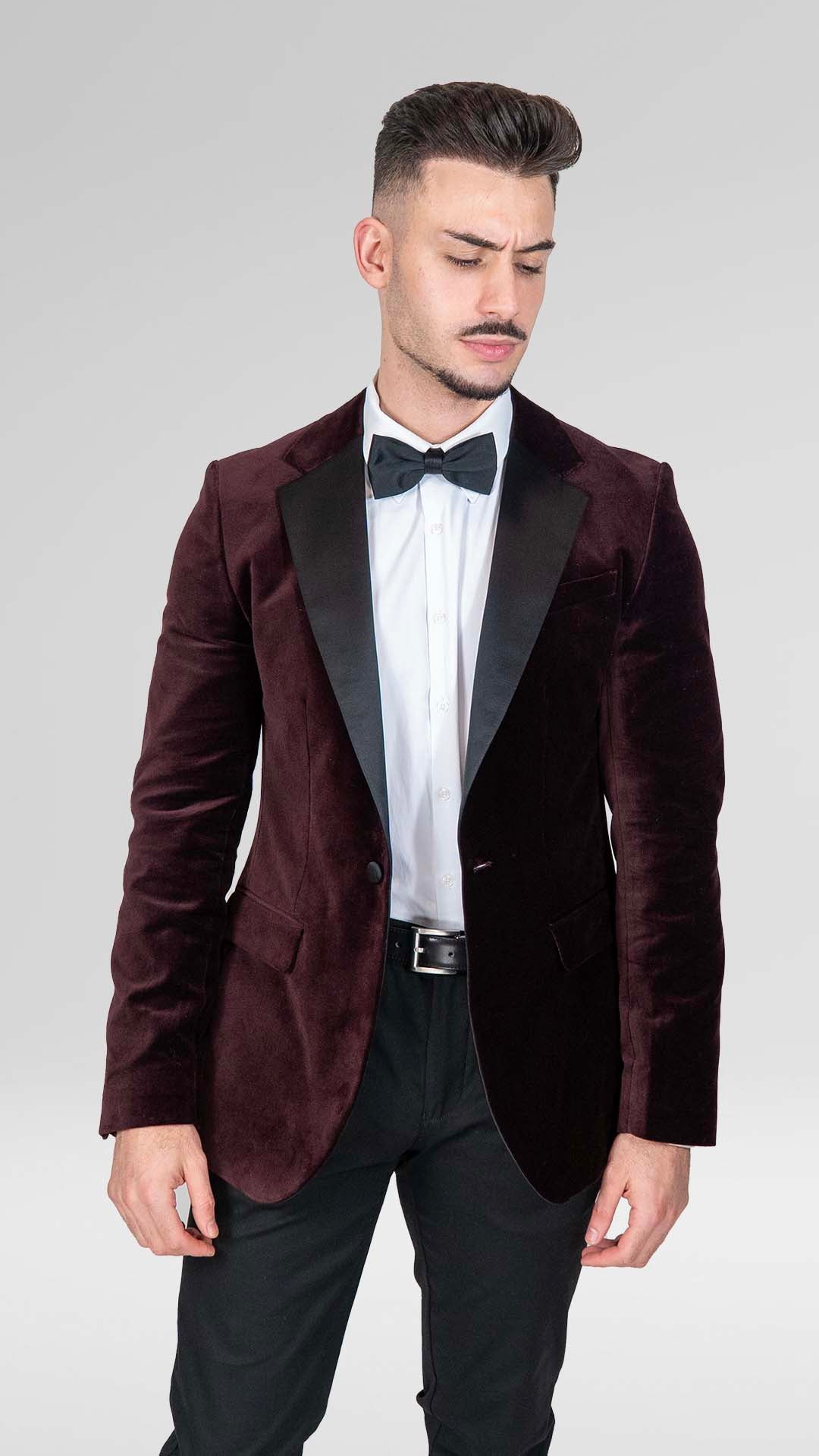 Blazer de Veludo Burgundy