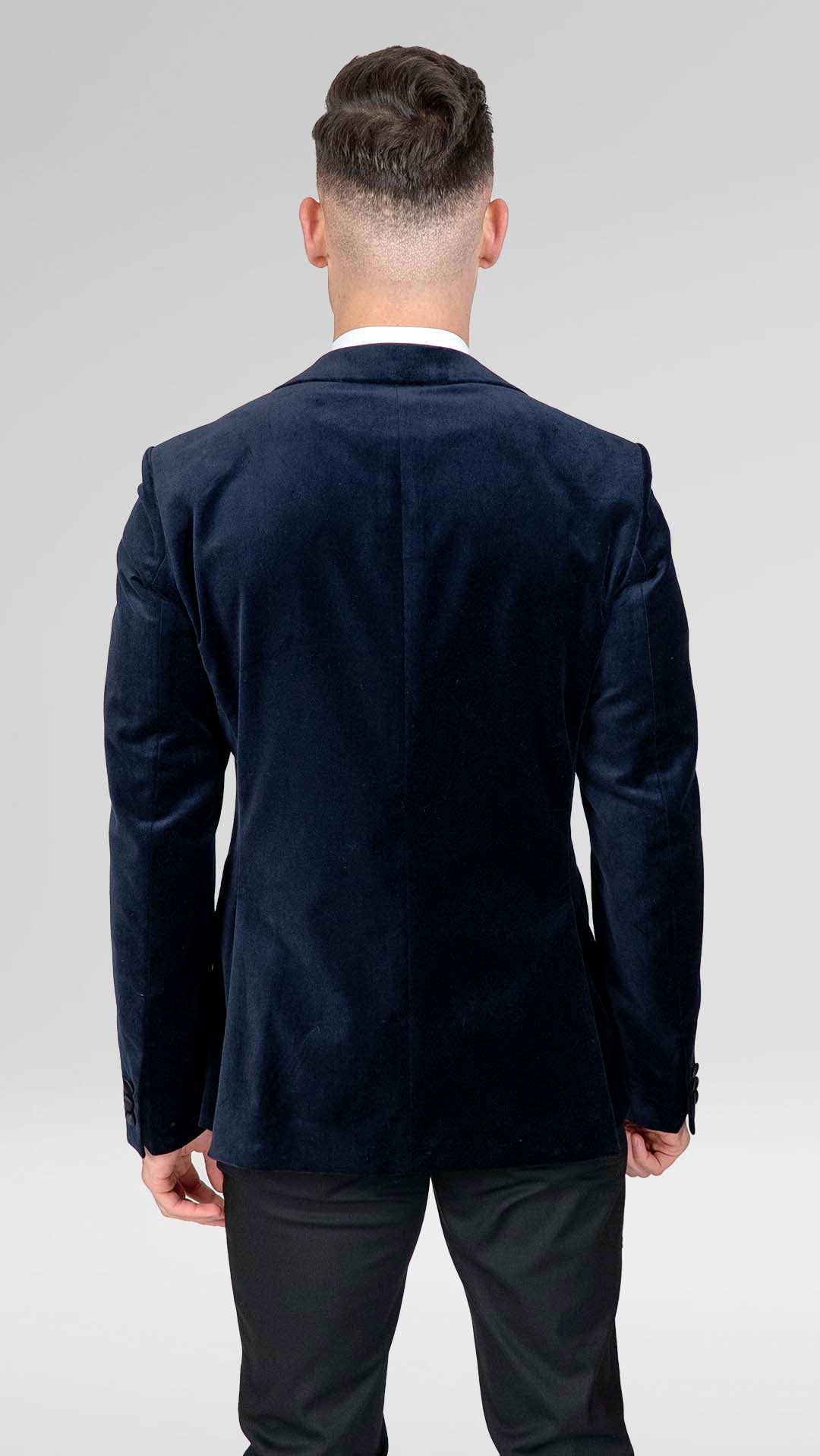 Blazer de Veludo Azul