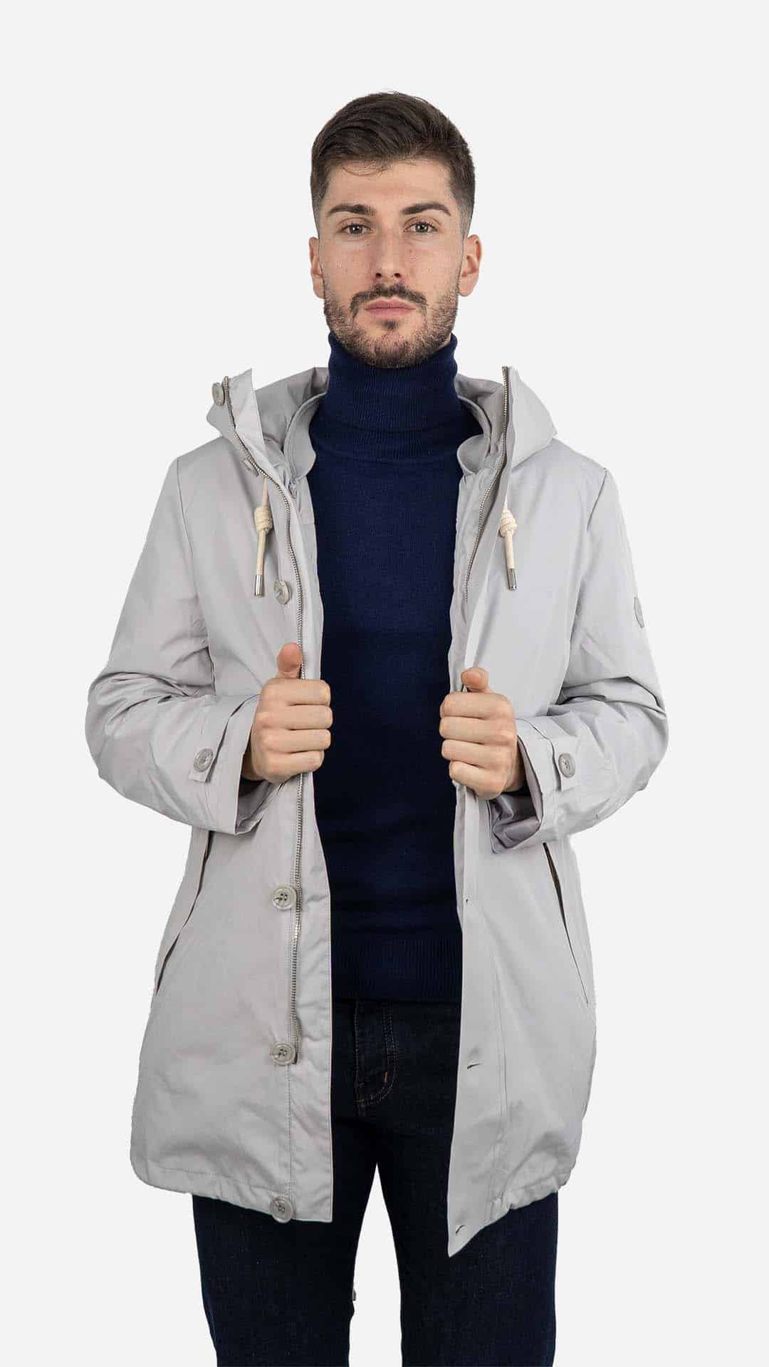 Parka com Colete Cinza