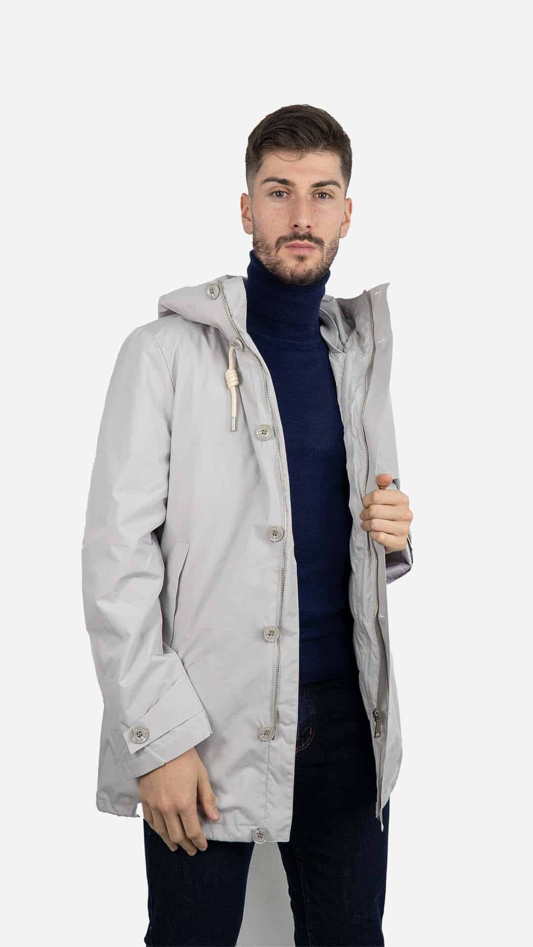 Parka com Colete Cinza