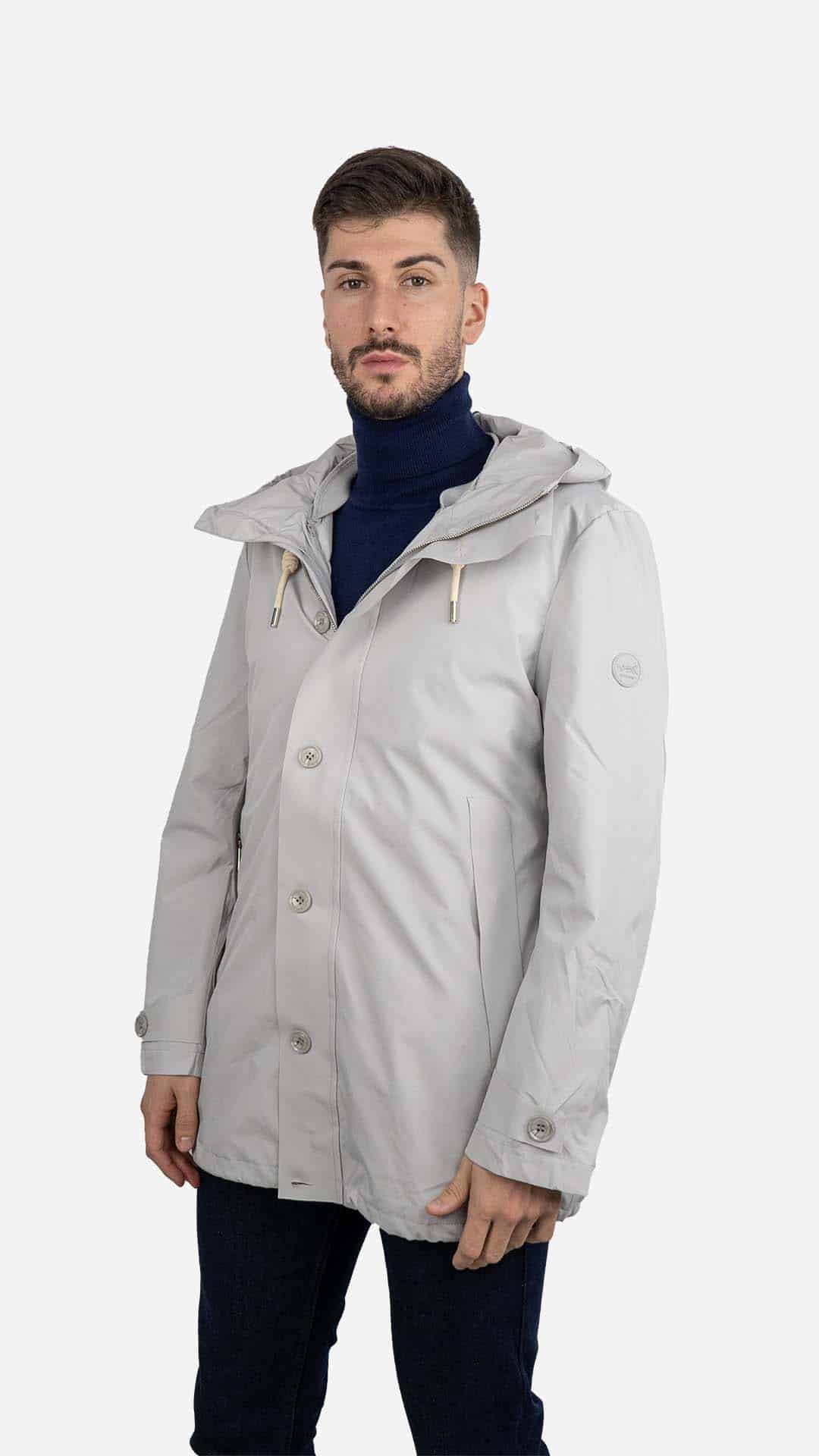 Parka com Colete Cinza