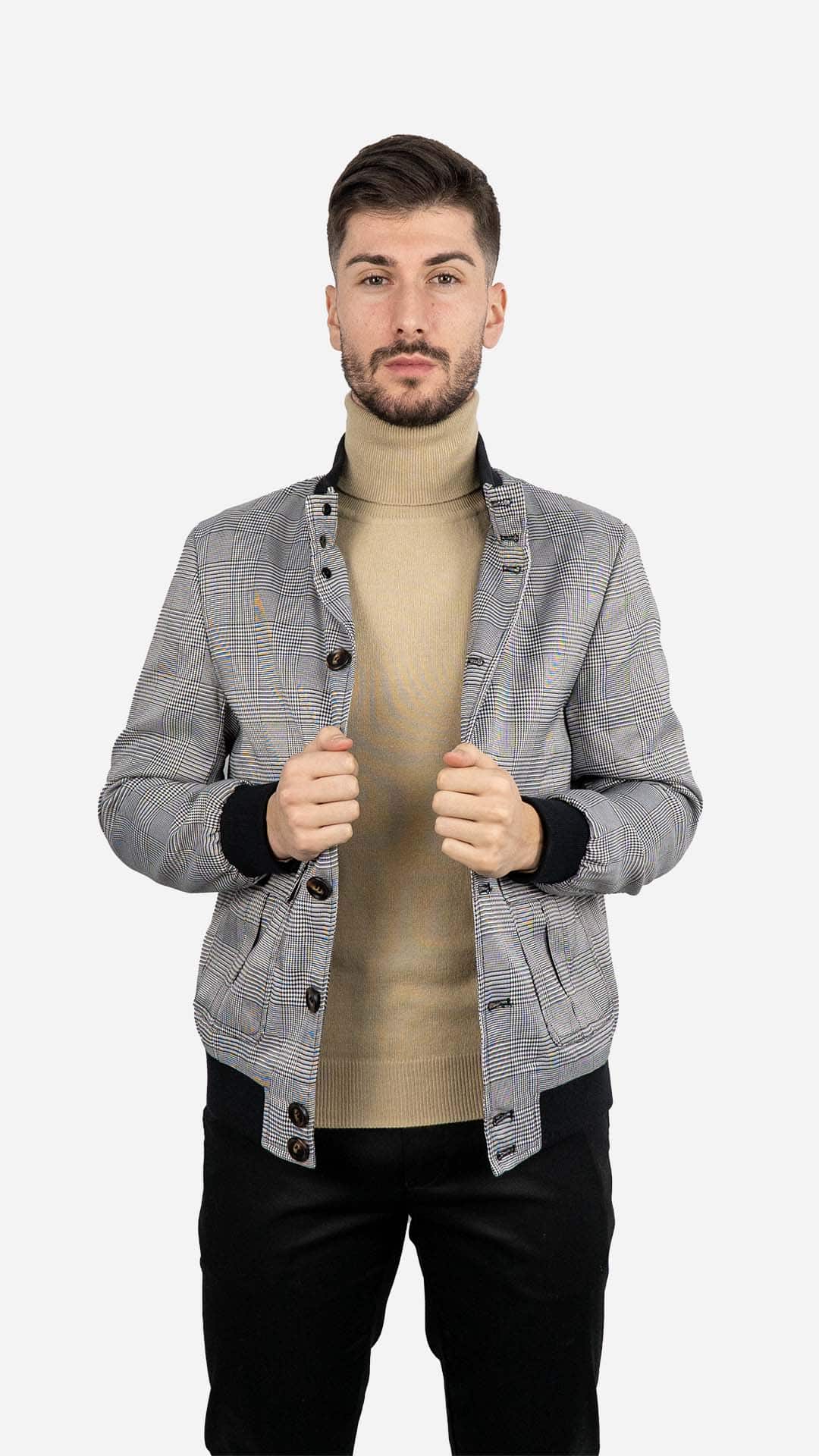 Bomber Cinza e Preto