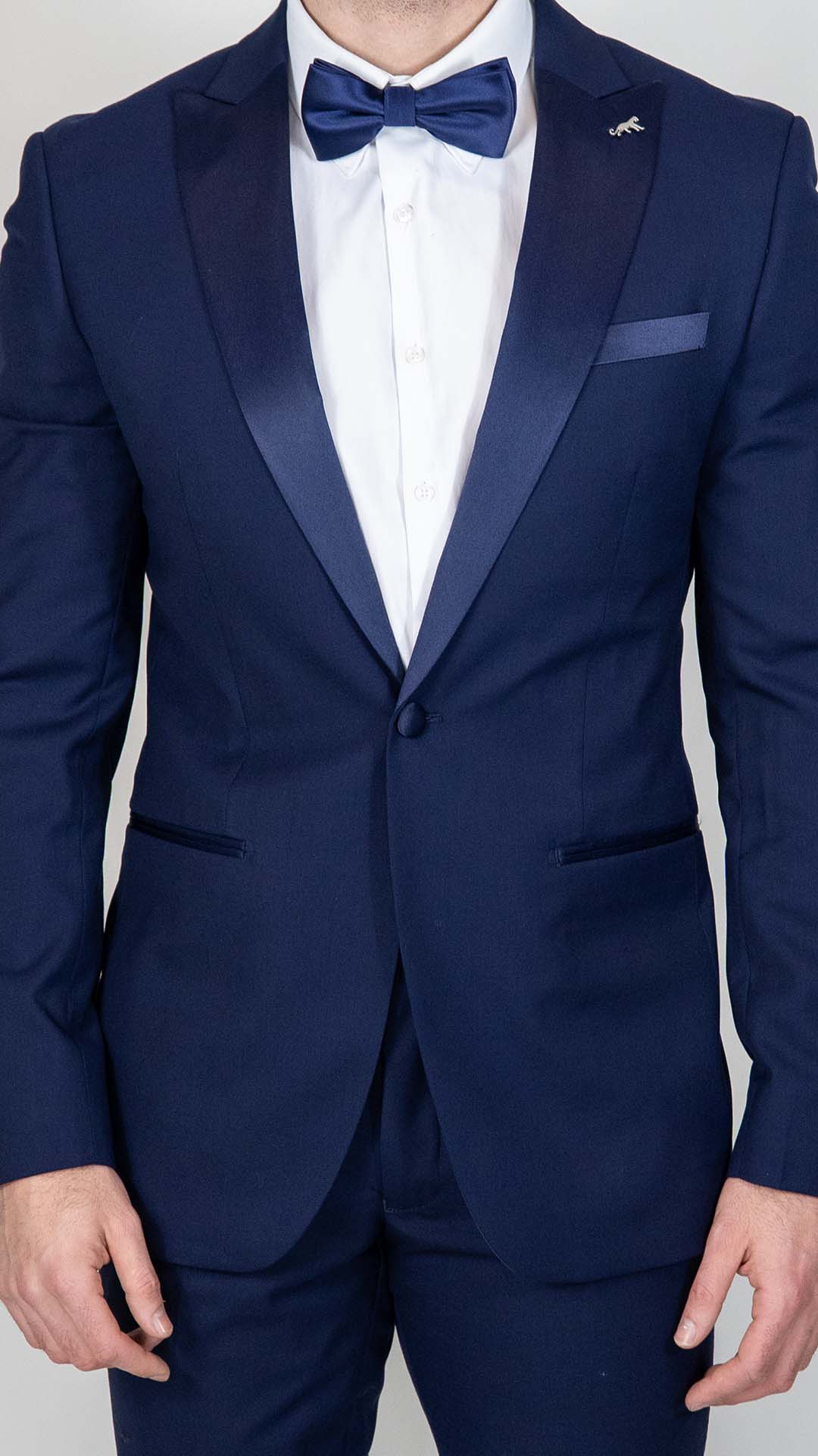 Smoking Slim Fit Azul Marinho