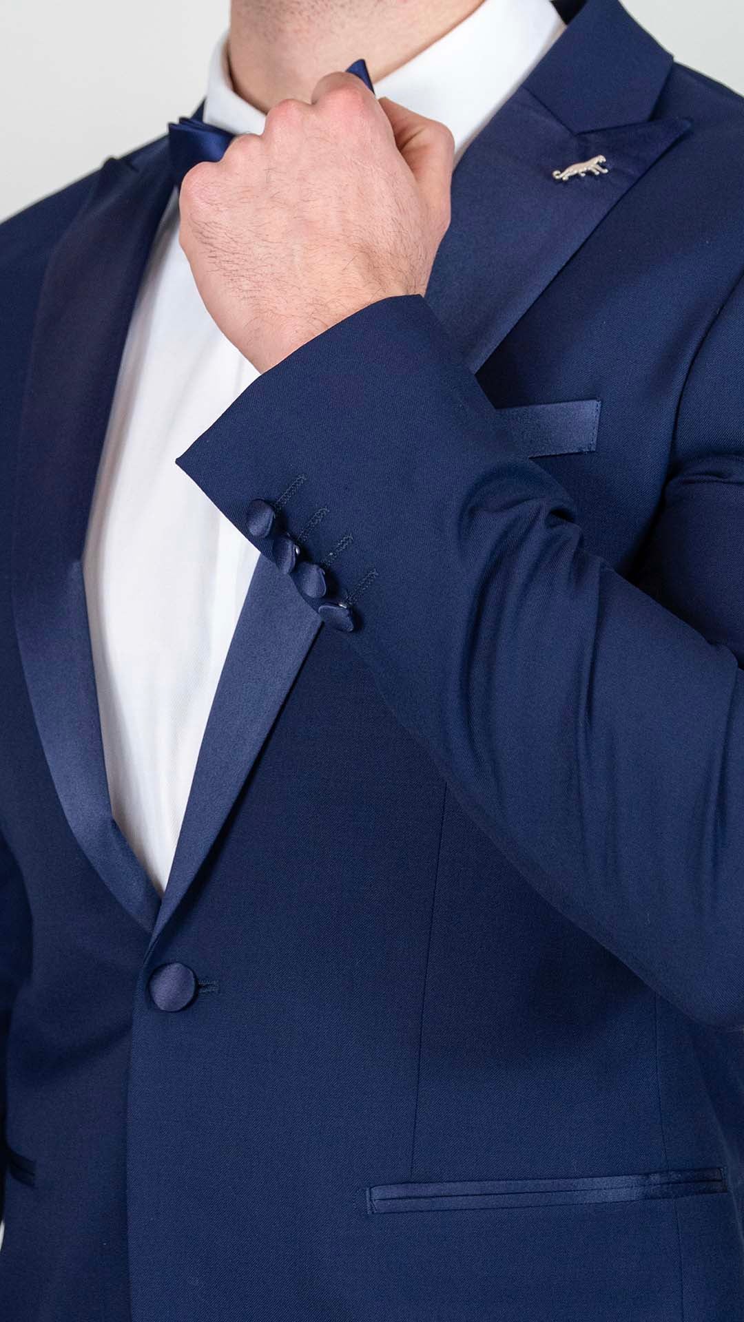 Smoking Slim Fit Azul Marinho
