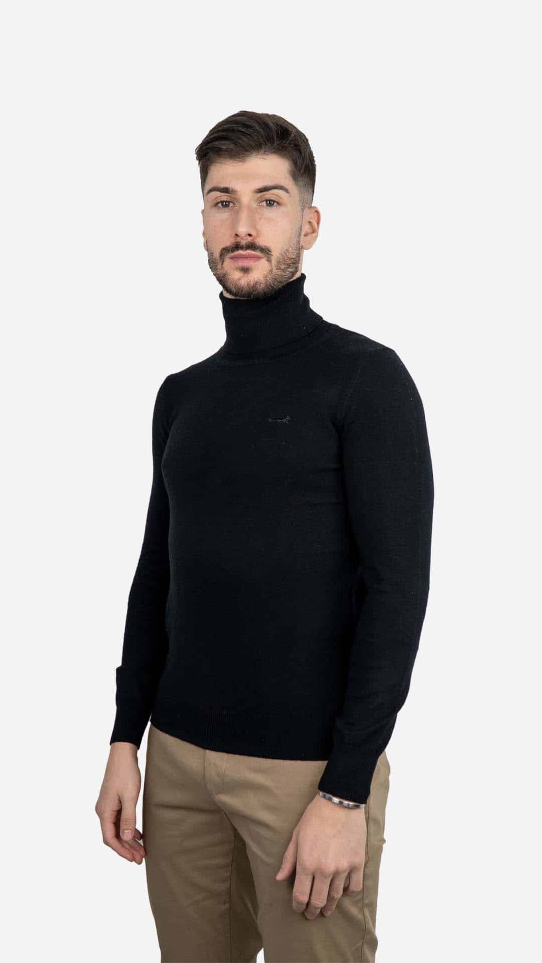 Camisola de Gola Alta Preta