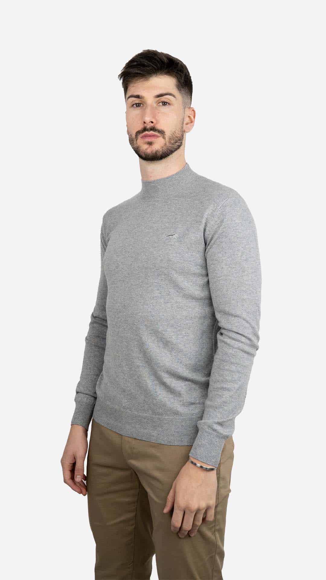Camisola de Gola Cinzenta