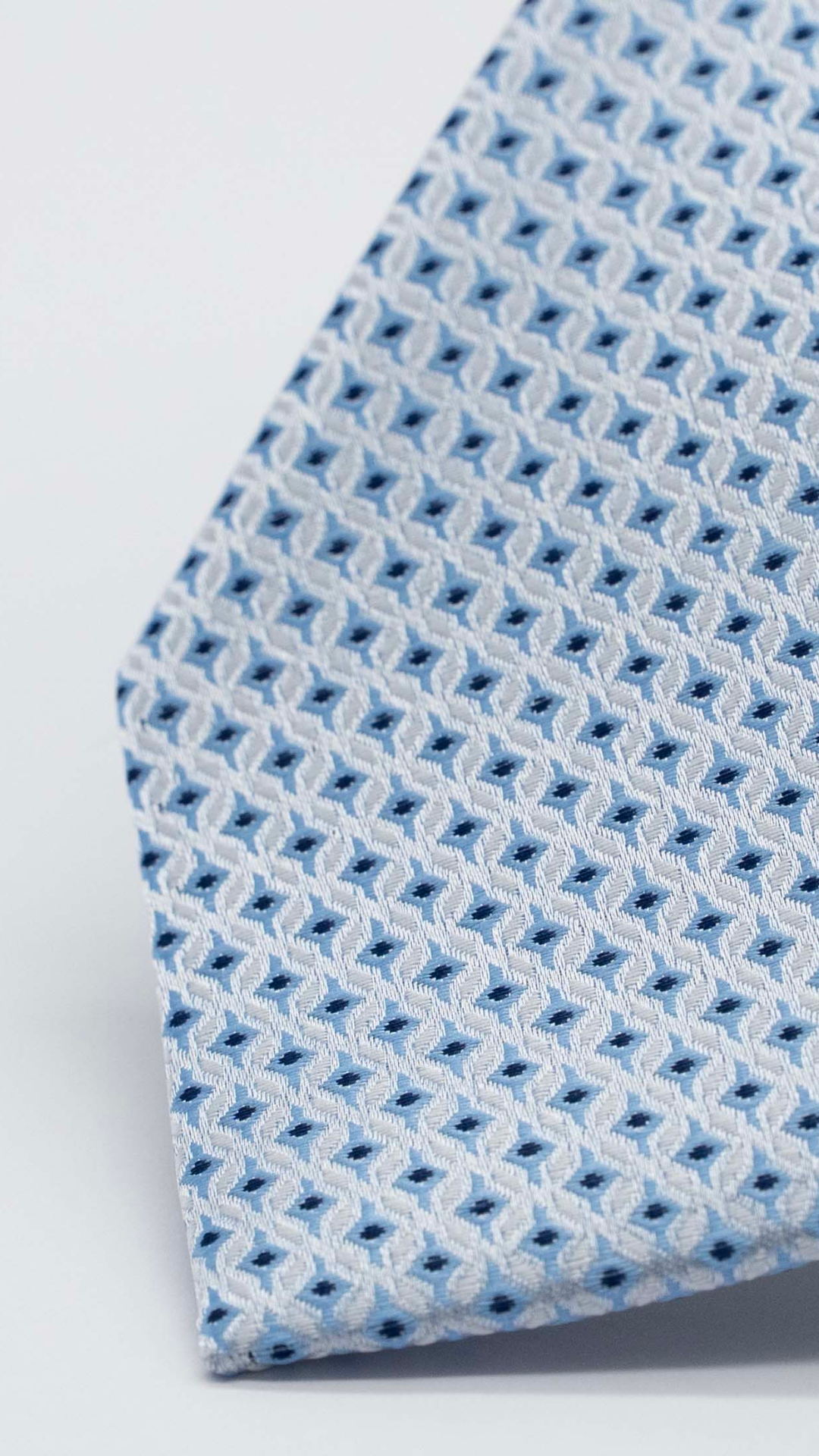 Gravata Regular Azul Claro com Padrão