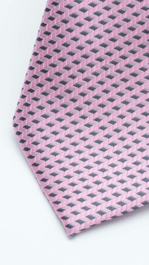 Gravata Rosa com Padrão