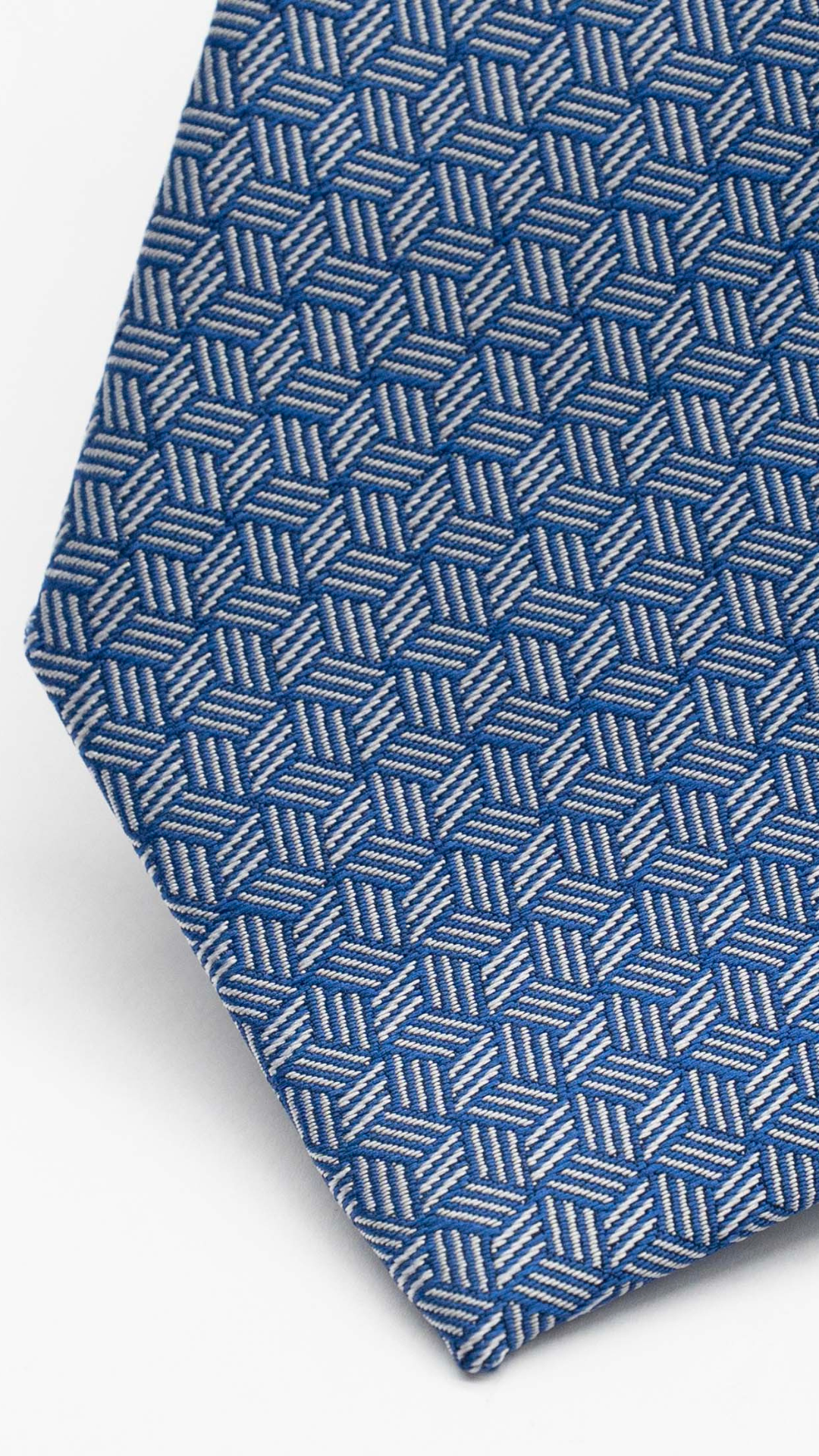 Gravata Regular Azul Claro Com Padrão Geométrico