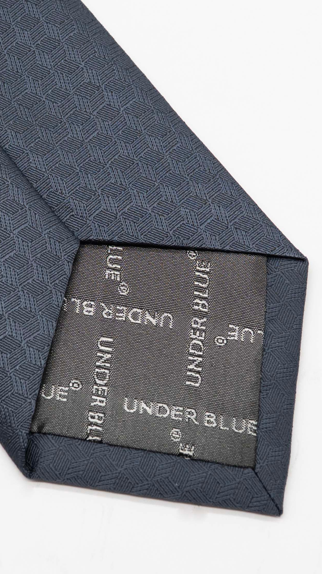 Gravata Regular Azul Escuro Com Padrão Geométrico