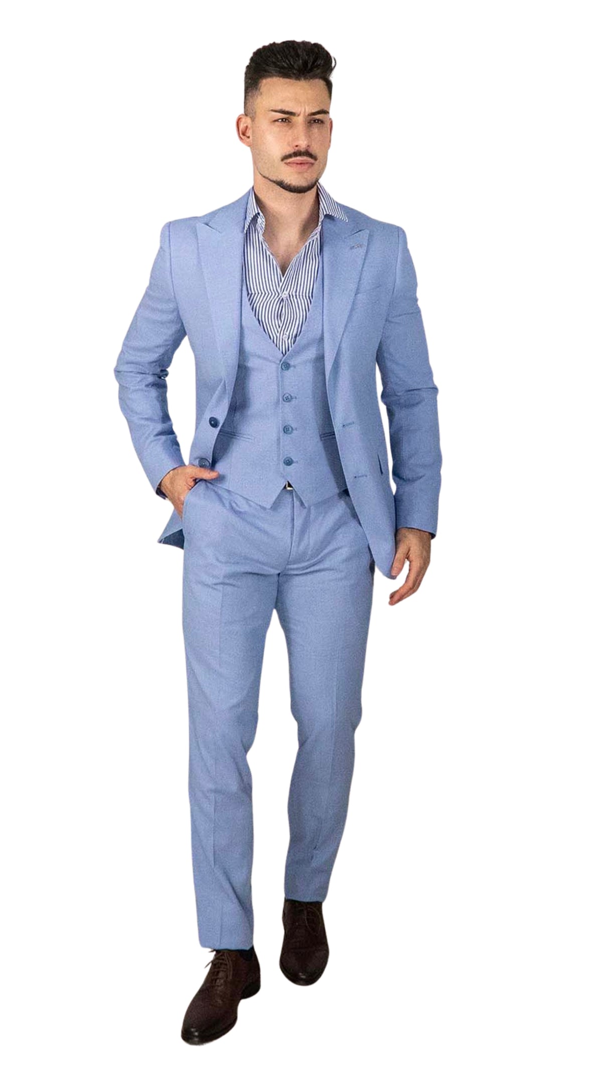 Fato Azul com Colete