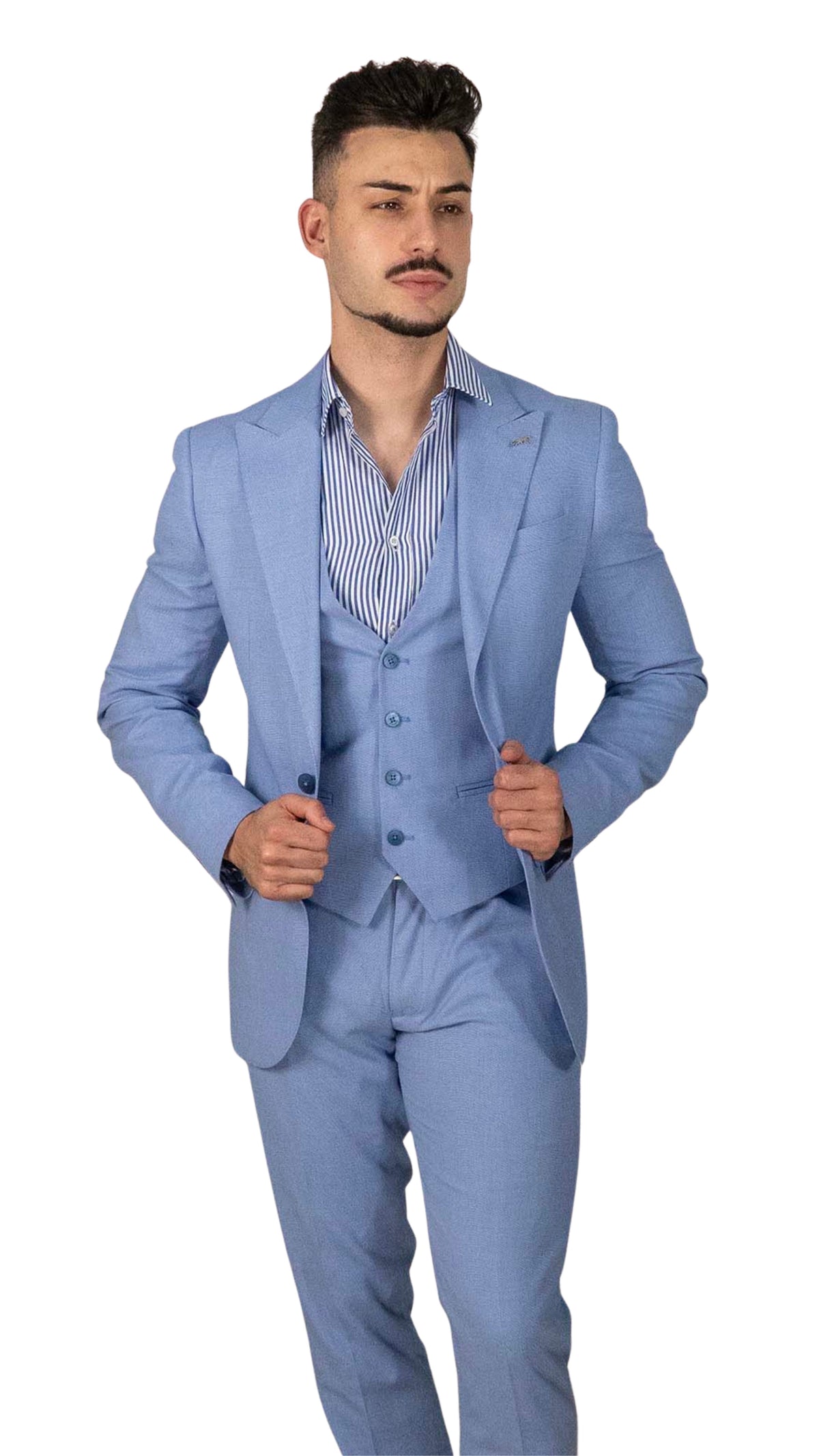 Fato Azul com Colete